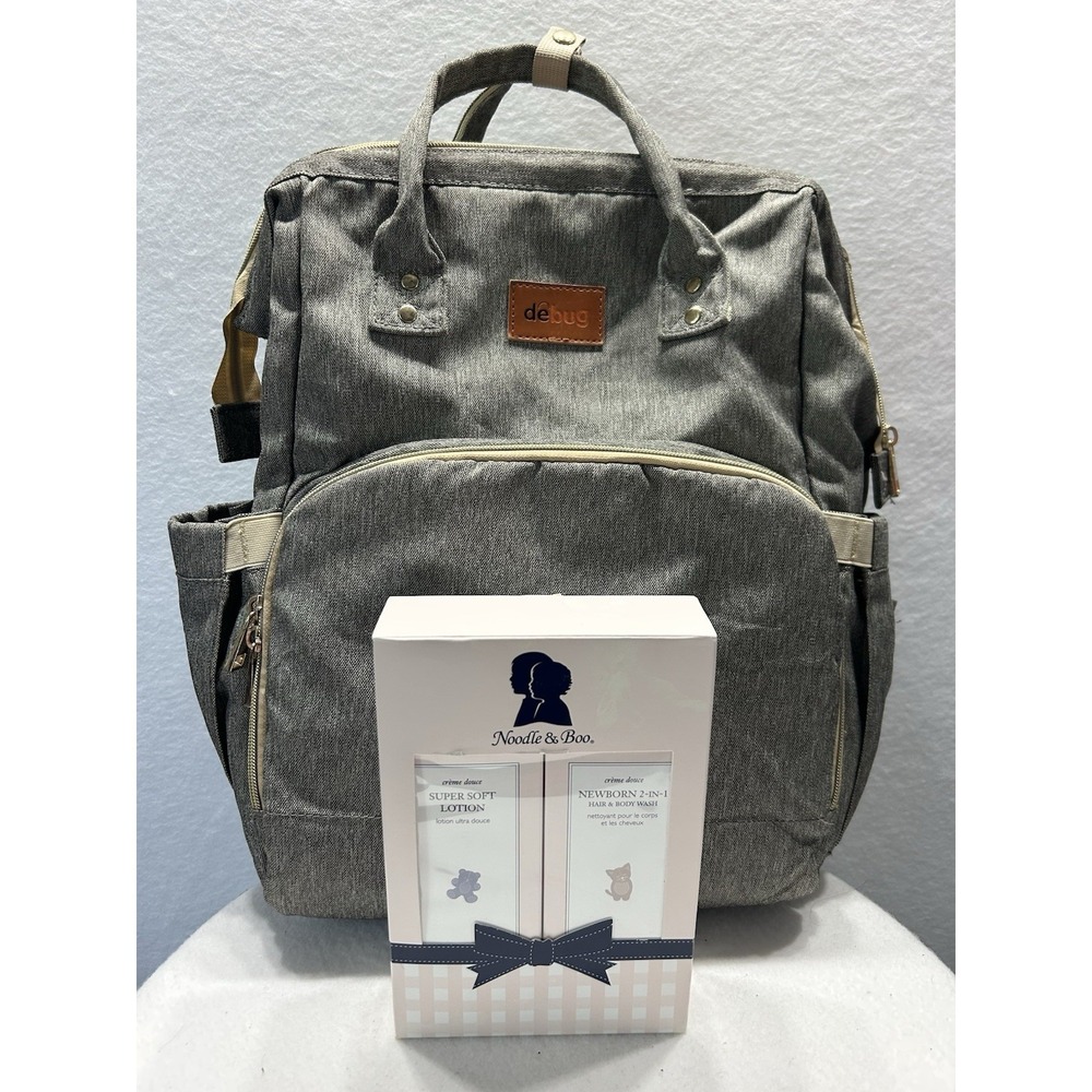 Debug 30L Dual Baby Diaper Bag Backpack - Gray EUC Plus Noodle & Boo Baby Care